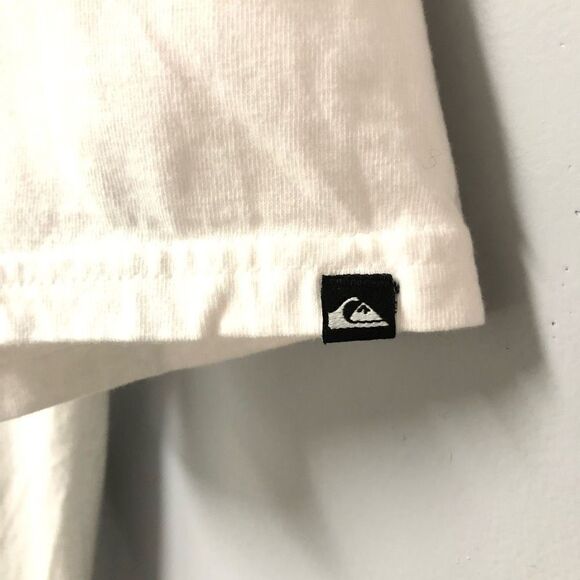 quiksilver white mens size xl florida surf organic cotton - Picture 6 of 9